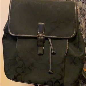 Coach black backpack